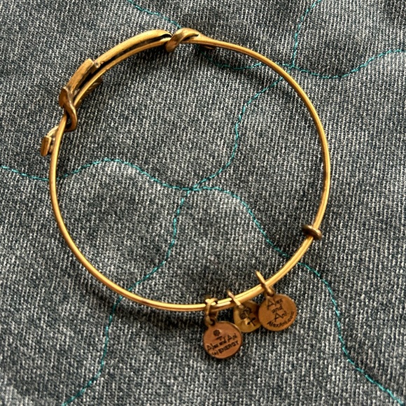 Alex & Ani gold tone Poseidon Trident horizontal wrap bangle bracelet - Picture 5 of 5